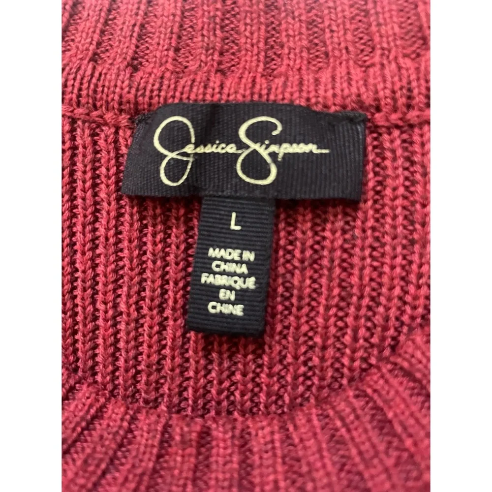 Jessica Simpson Maroon Gemma Knit Sweater